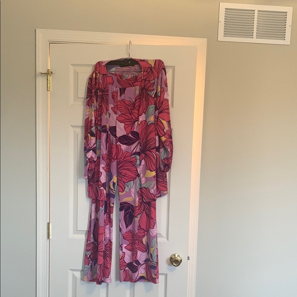 Floral Pink Pants and Jacket